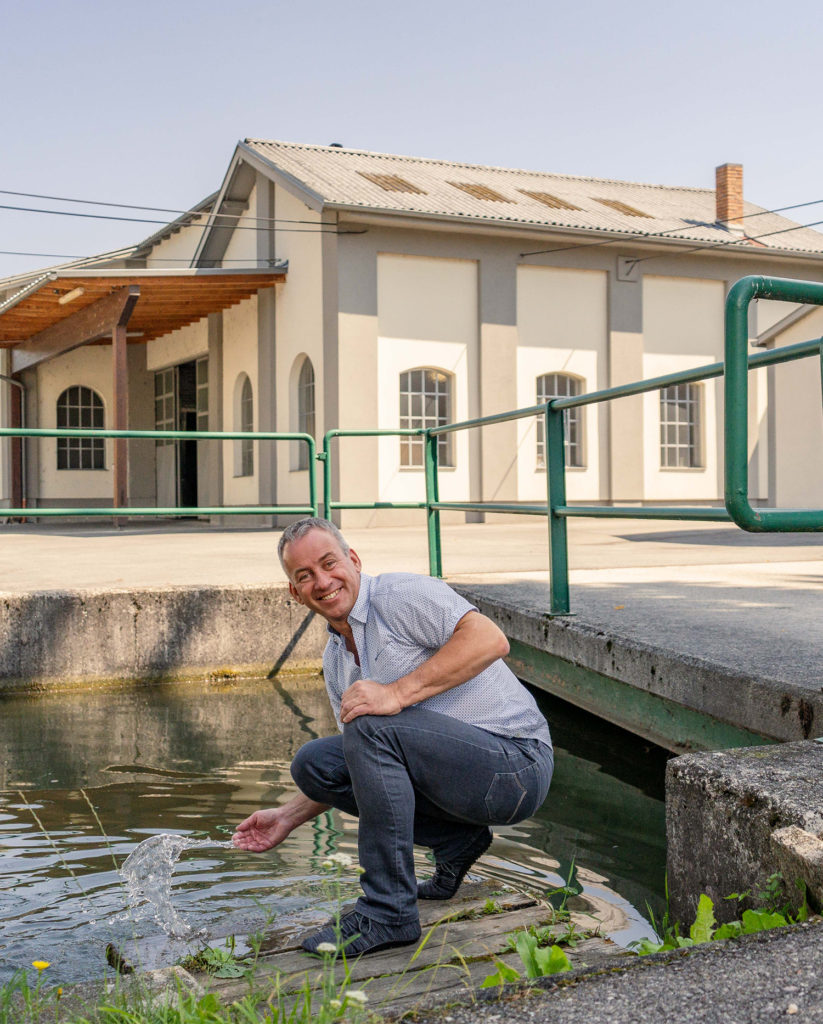 Bernhard Kaschütz beim Wasserwerk